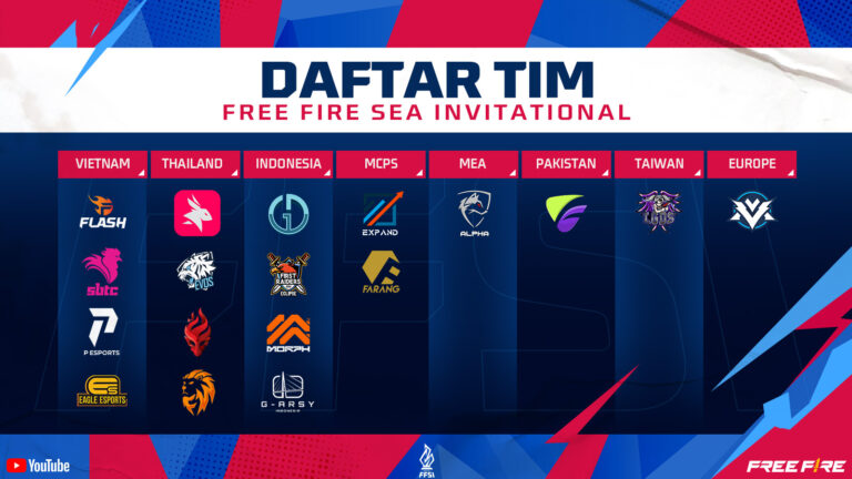 18 tim Free Fire SEA Invitational