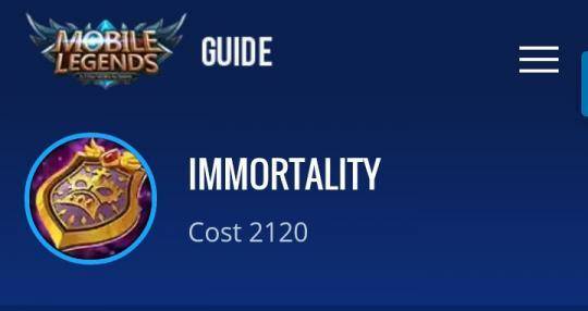 Item Mobile Legends, Immortality