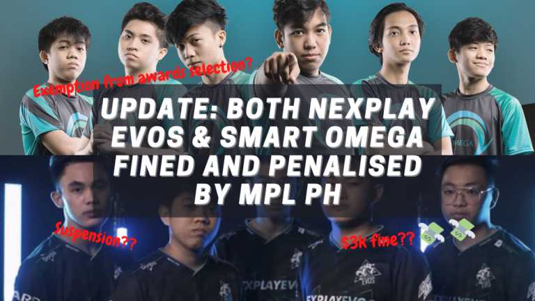 Fines, bans on Nexplay Evos and Smart Omega for throwing matches in Week 7 of the MPL PH Series